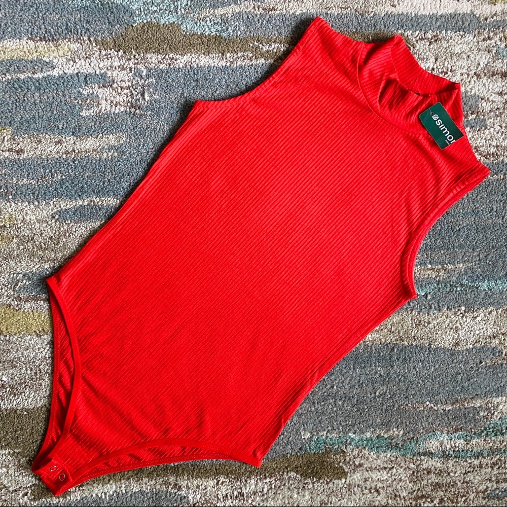 BodySuit mock t neck/ sleeveless SIMONS Icône exclusive